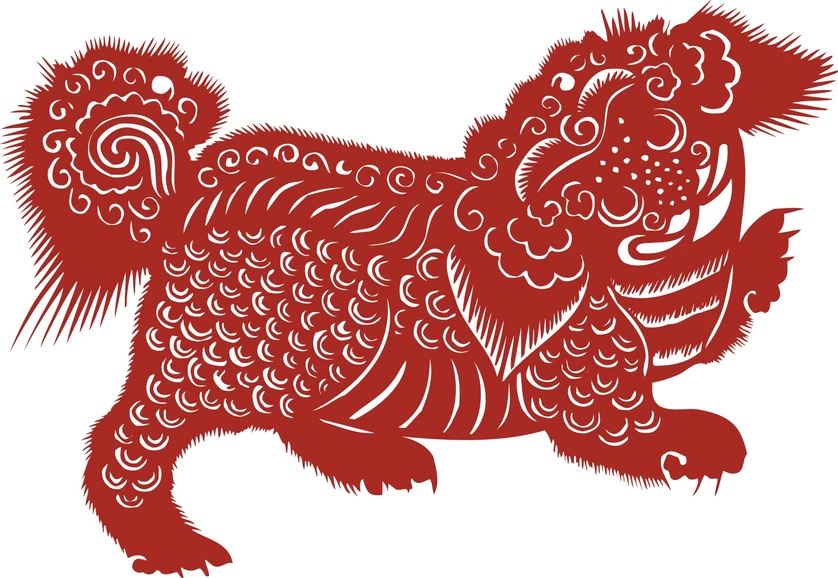 中国风中式传统喜庆民俗人物动物窗花剪纸插画边框AI矢量PNG素材【543】